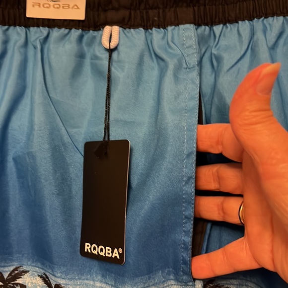 RQQBA Mens Elastic Waist Swim Size S - Picture 4 of 5